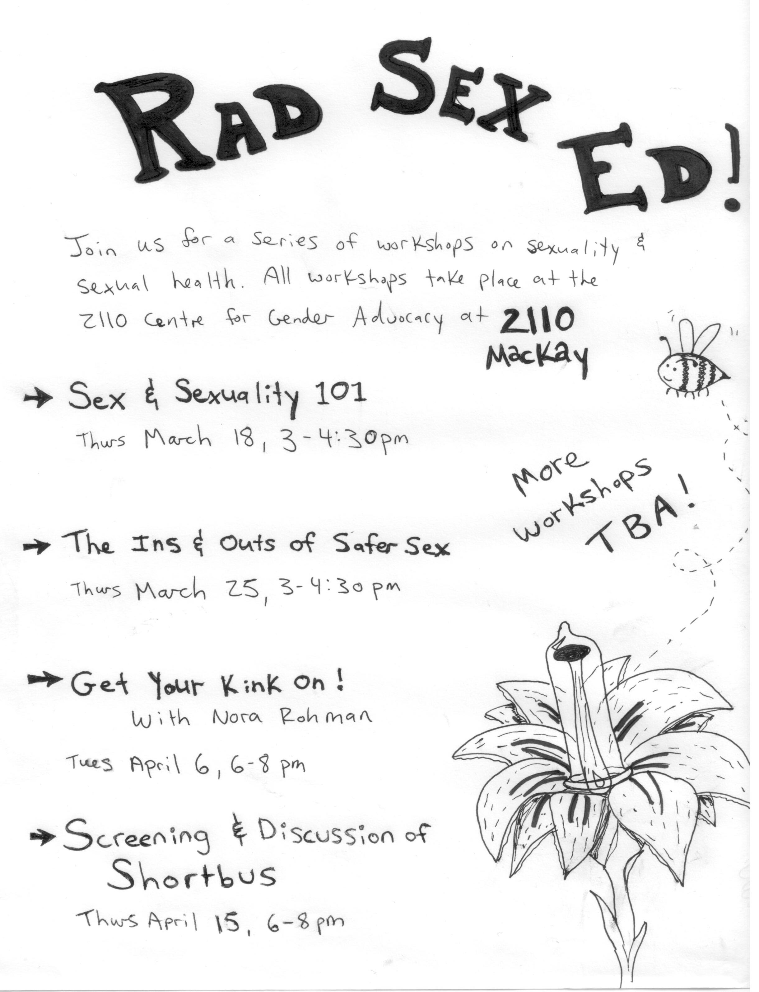 Rad Sex Ed series! - Centre for Gender Advocacy